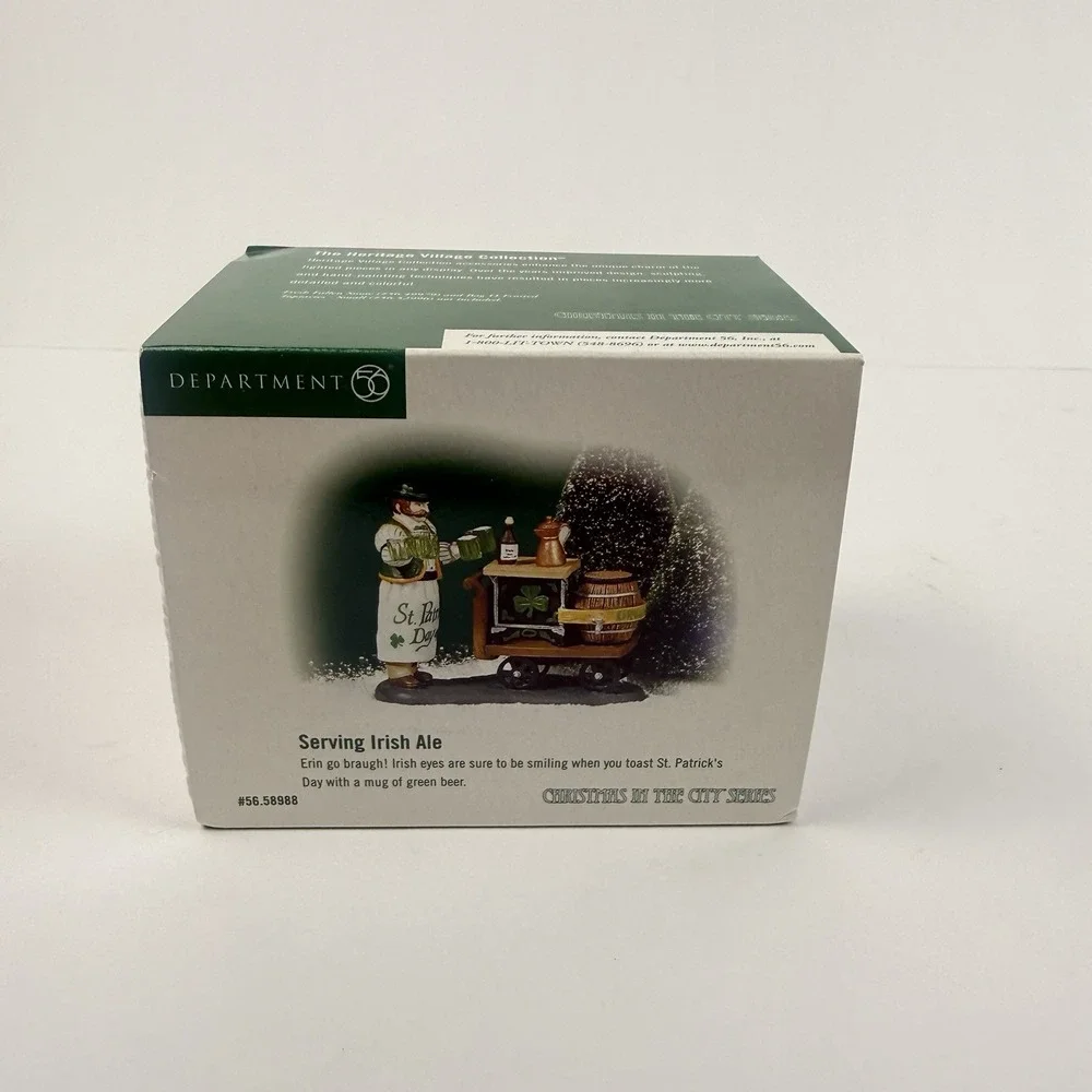 Department 56 Serving Irish Ale Figurine Christmas in the City St Patricks Day